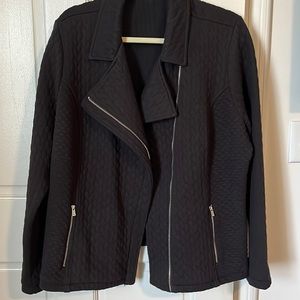 Issac Mizrahi quilted Moto Jacket XL
